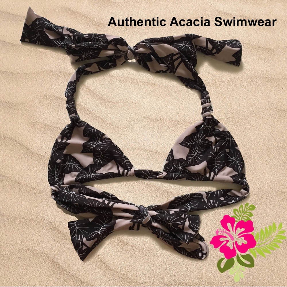Acacia Plumeria Top in Black Elephant